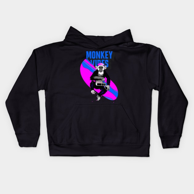 Monkey Vibes Kids Hoodie by TylanTheBrand